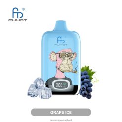 RandM Vape Netherlands - Fumot Original RandM Digital Box 12000 batterij en vloeistofdisplay vape-apparaat V8J4083 druiven ijs